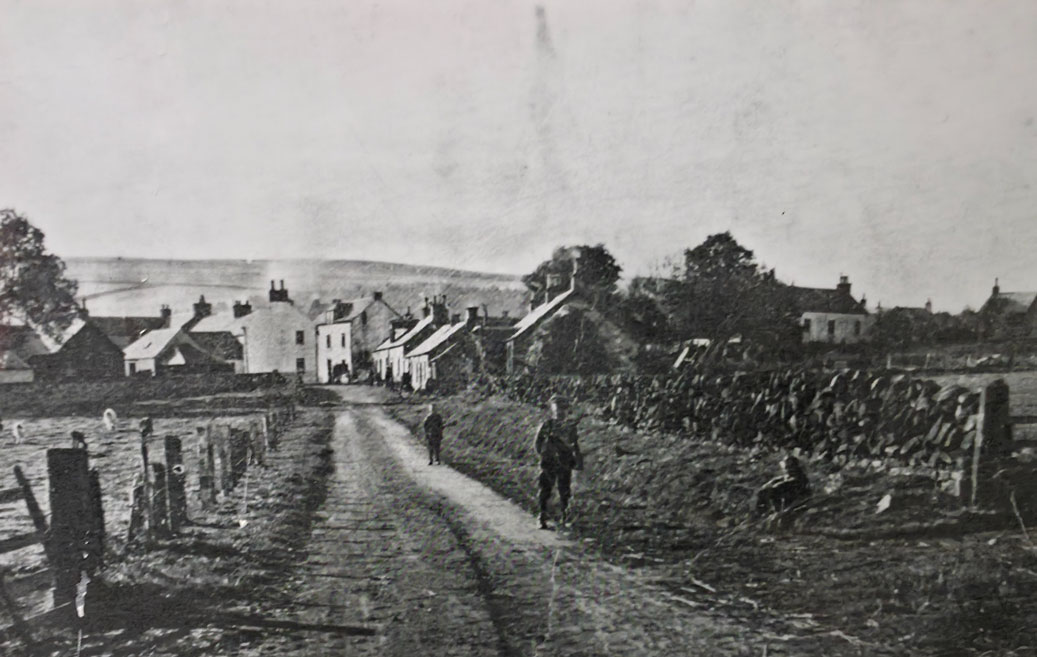 Historic view of Crawfordjohn village