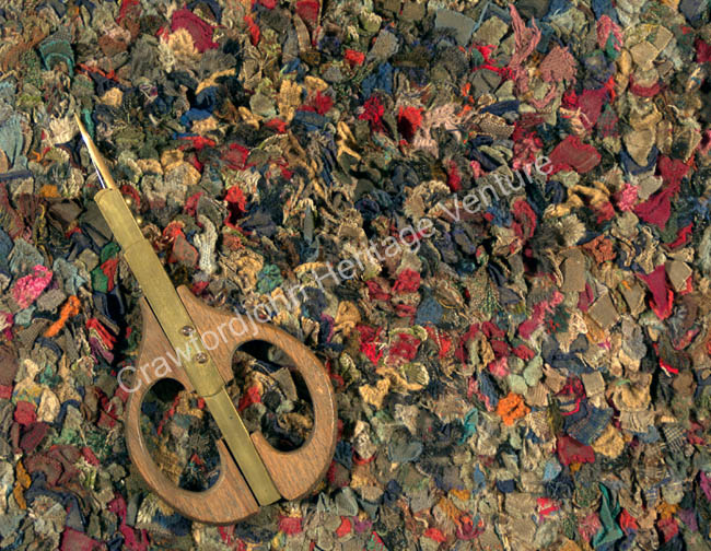 Rag rug and rug making tool